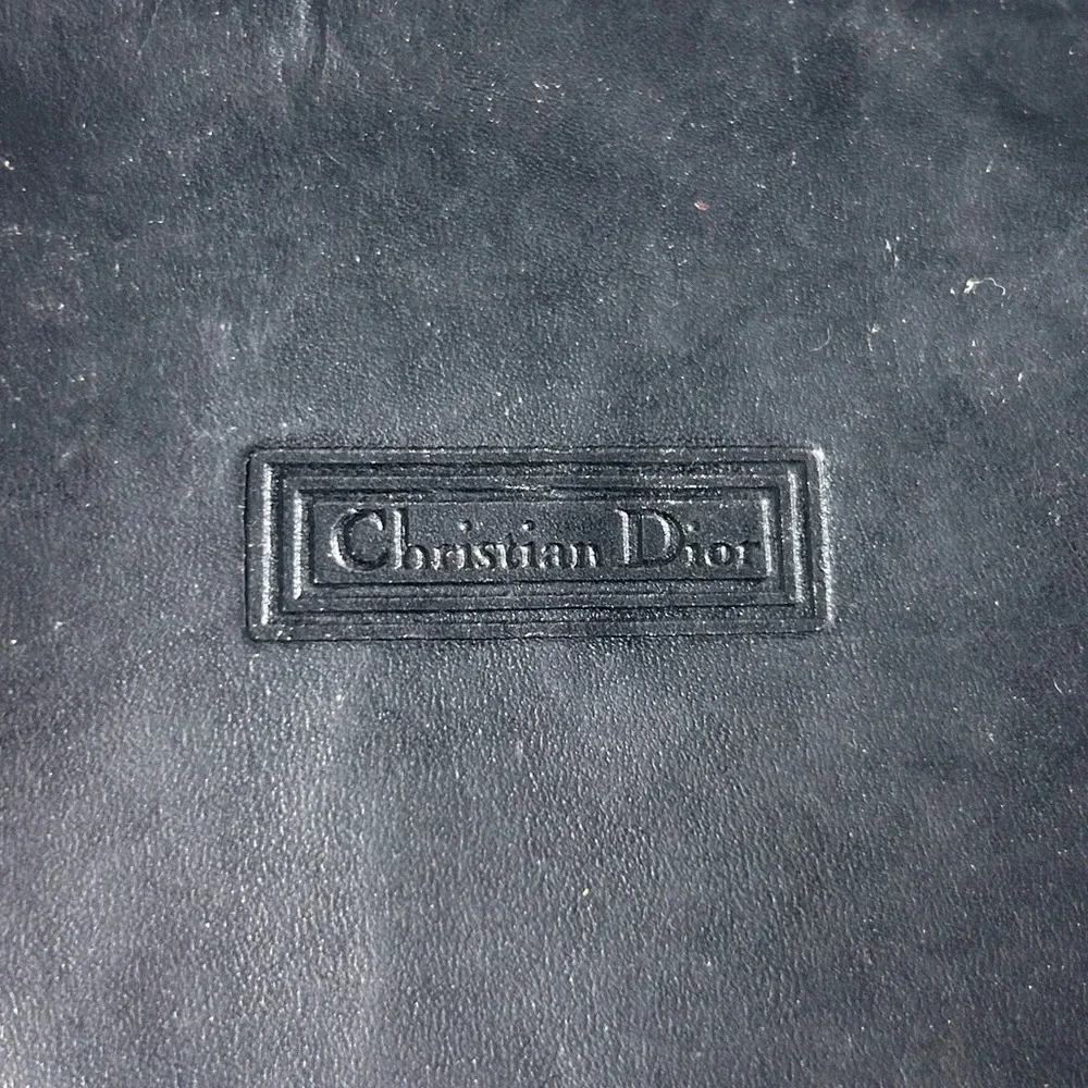 Christian Dior Black Leather Bifold Wallet (project piece)